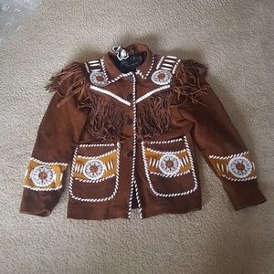 Suede leather western jacket.